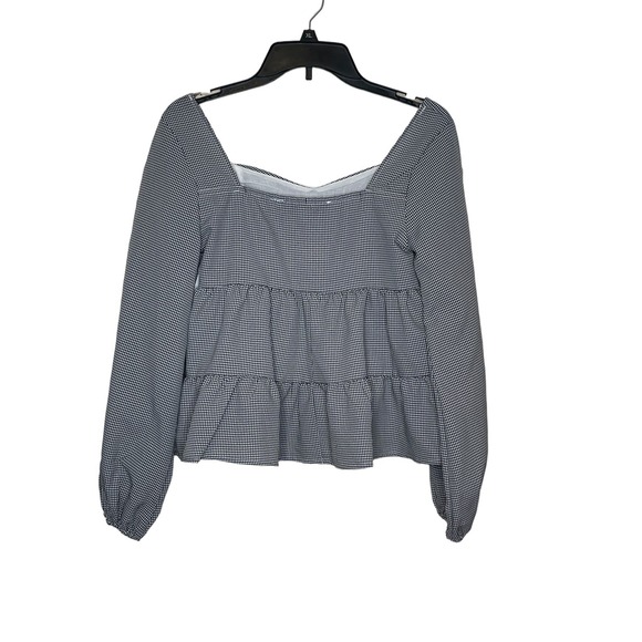 Hyfve Women's Top Square Neck Puff Sleeves Long Sleeve Elastic Wrists Small NWOT - Picture 10 of 10